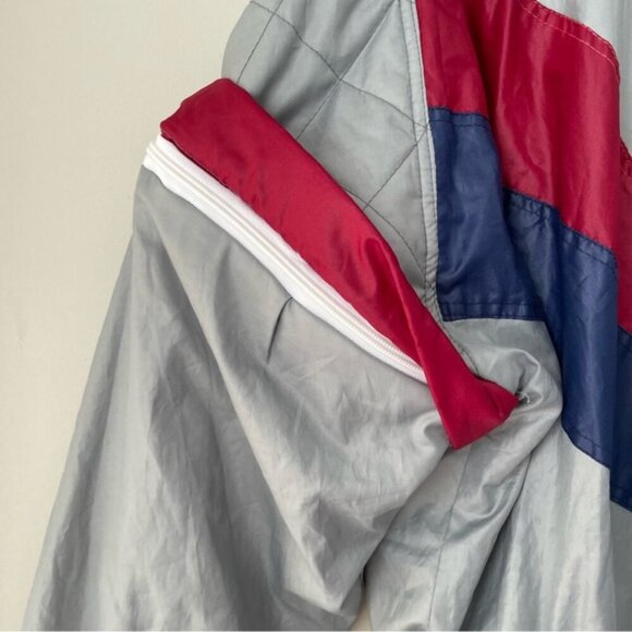 Vintage 80s REEBOK Windbreaker Jacket with Removable Sleeves Size L - Picture 10 of 14